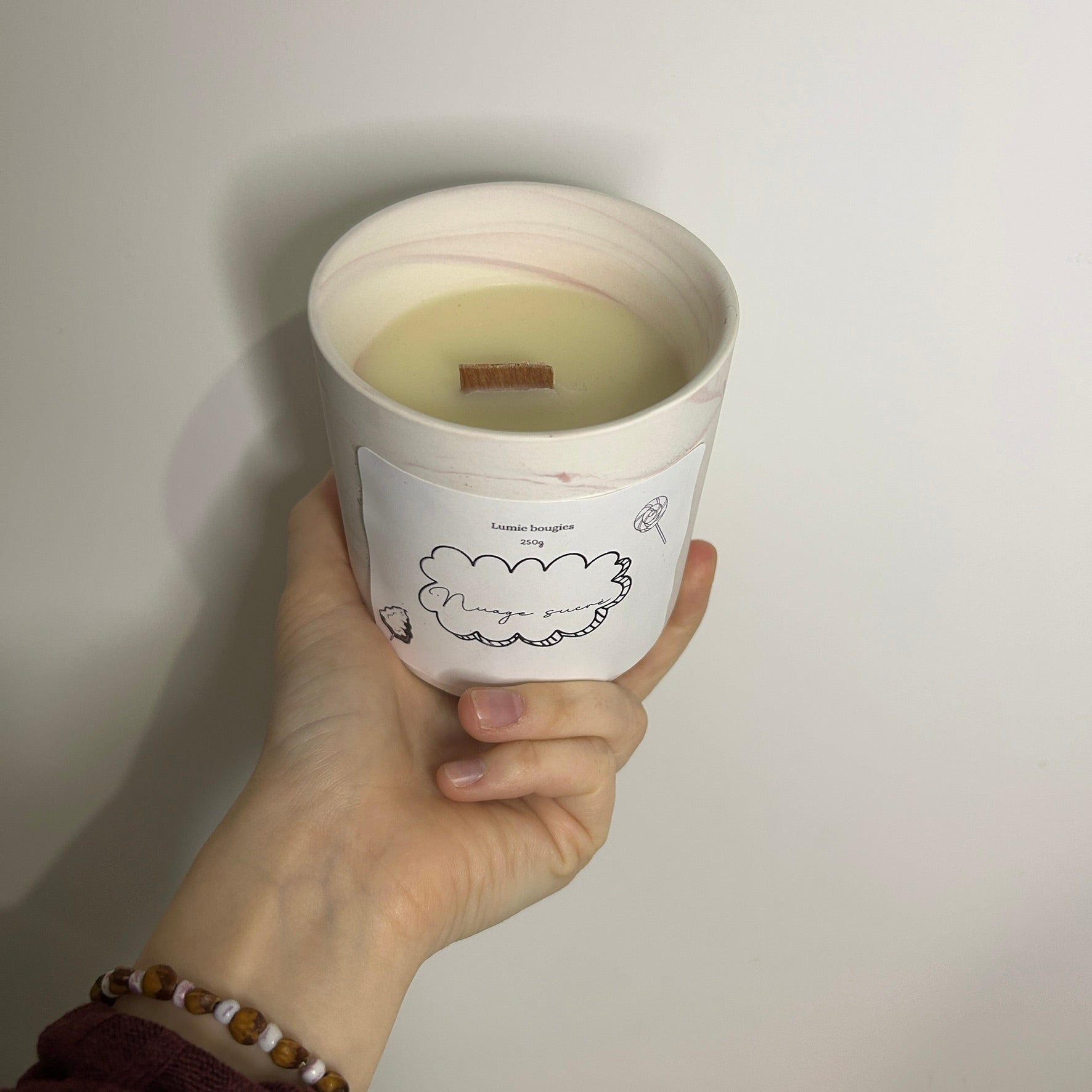 Bougie nuage sucré