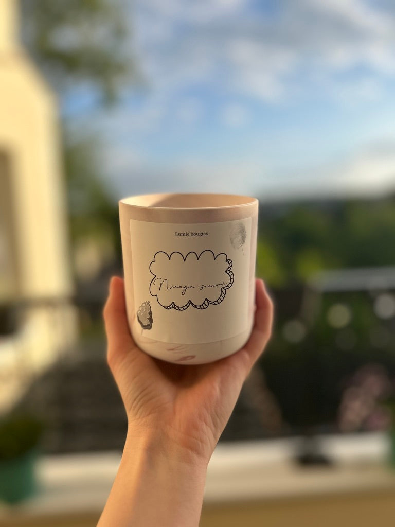 Bougie nuage sucré