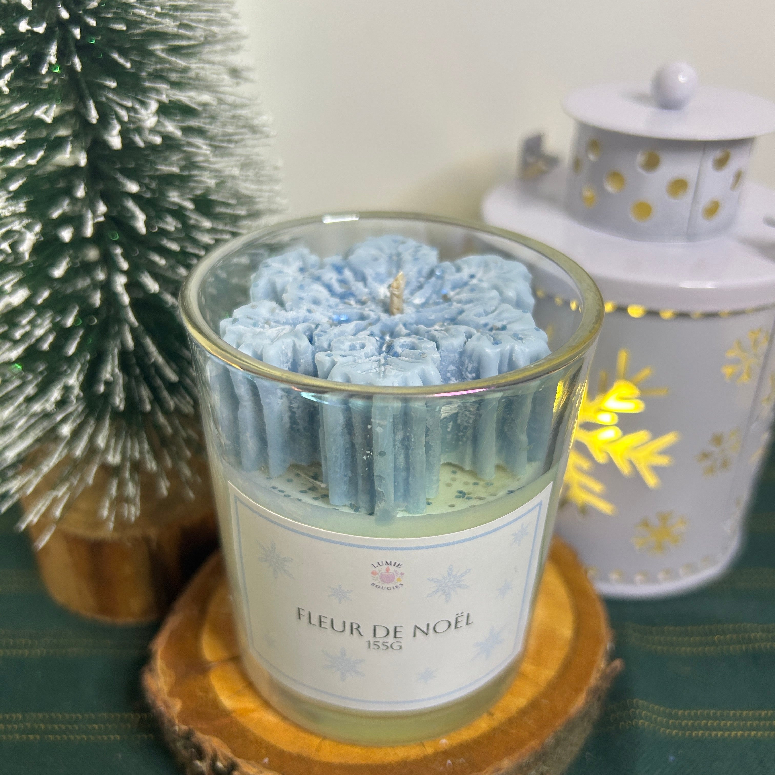 Bougie fleur de Noël