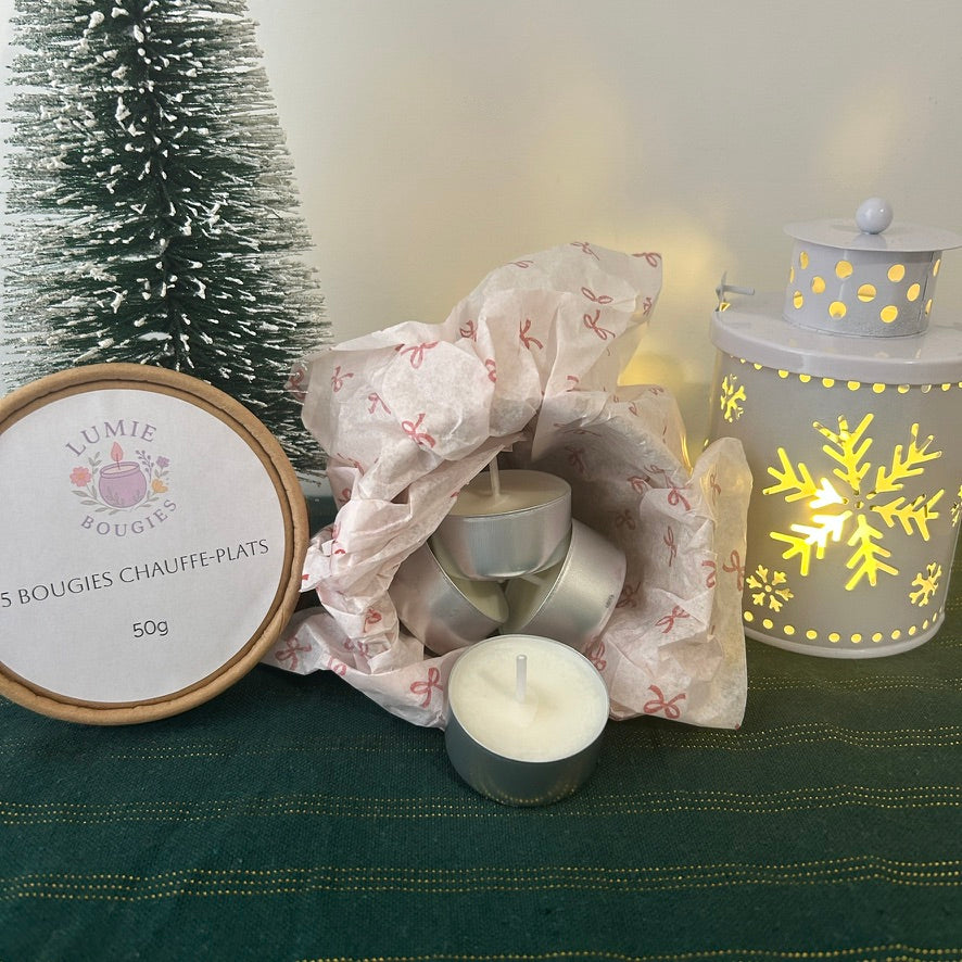 Boîte de 5 bougies chauffe-plats