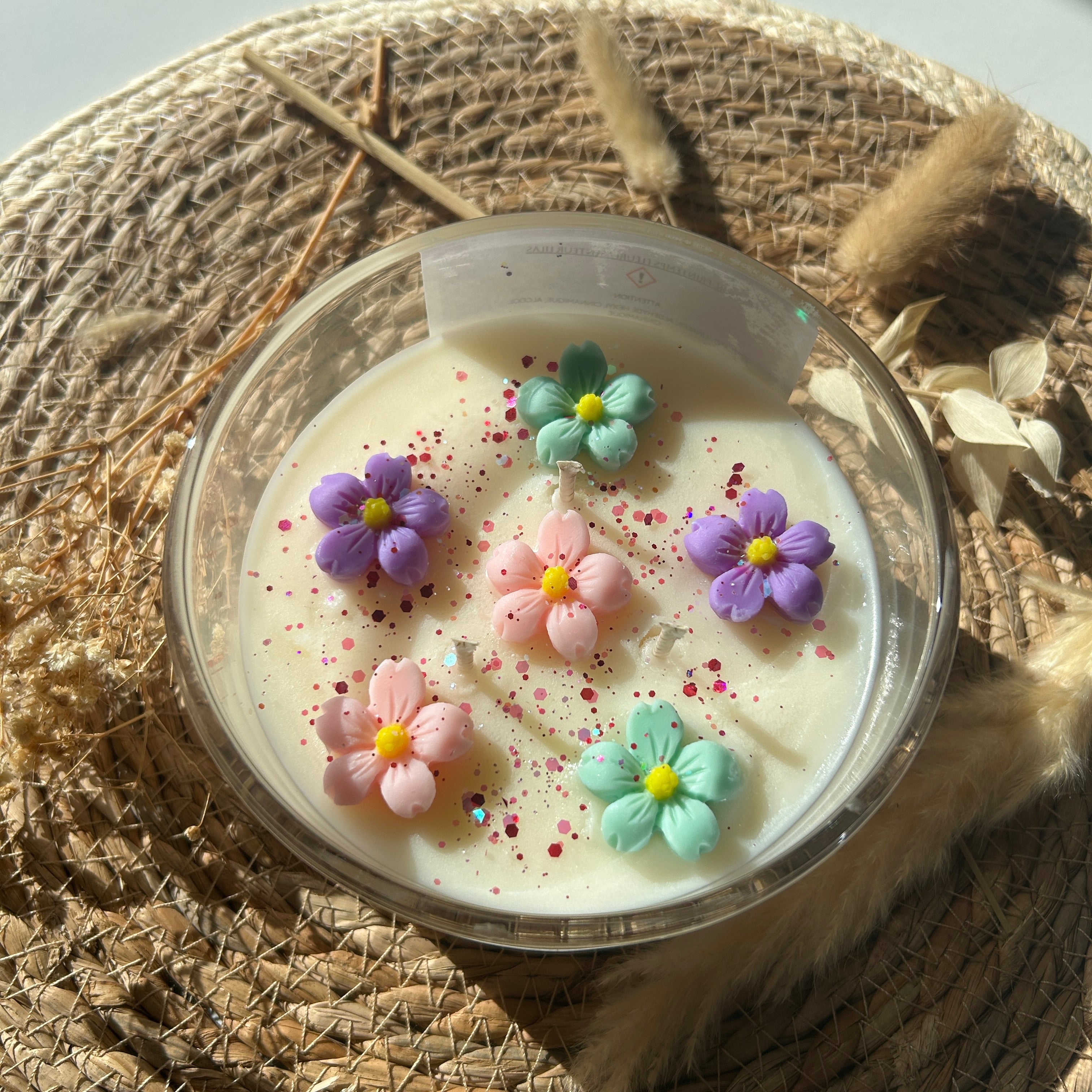 Bougie printemps fleuri - Senteur lilas