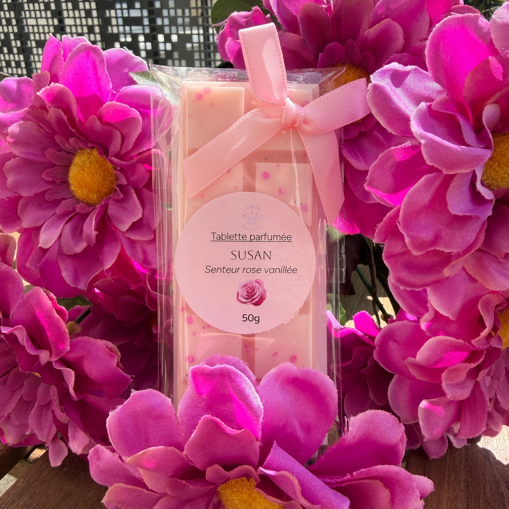 Tablette parfumée Susan - Parfum rose vanillée