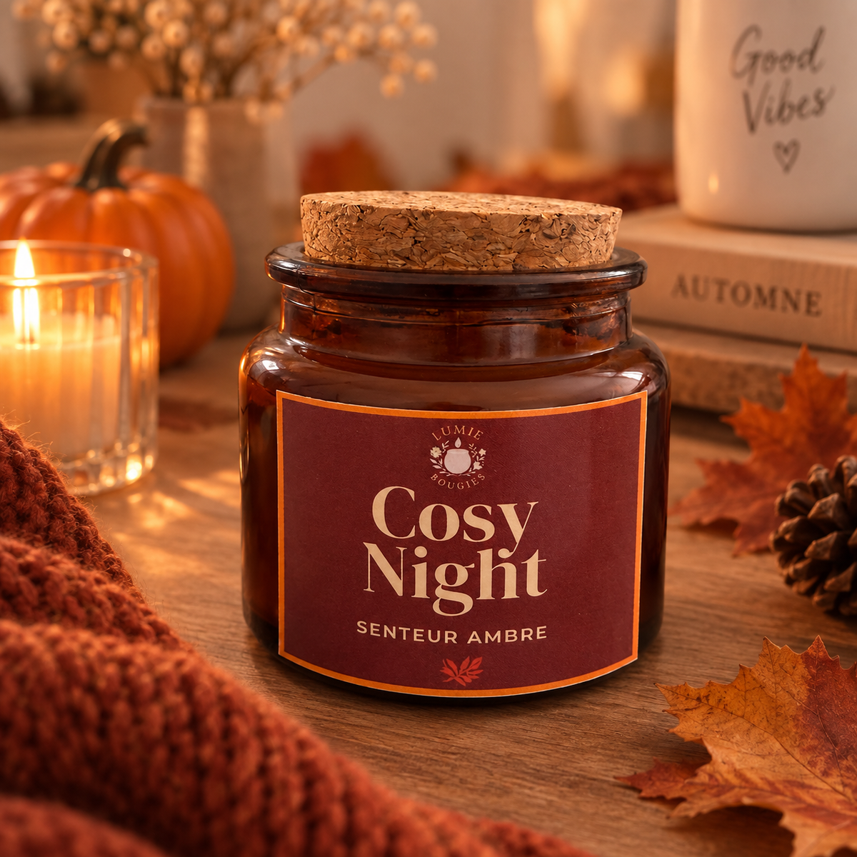 Bougie cosy night - Senteur ambre