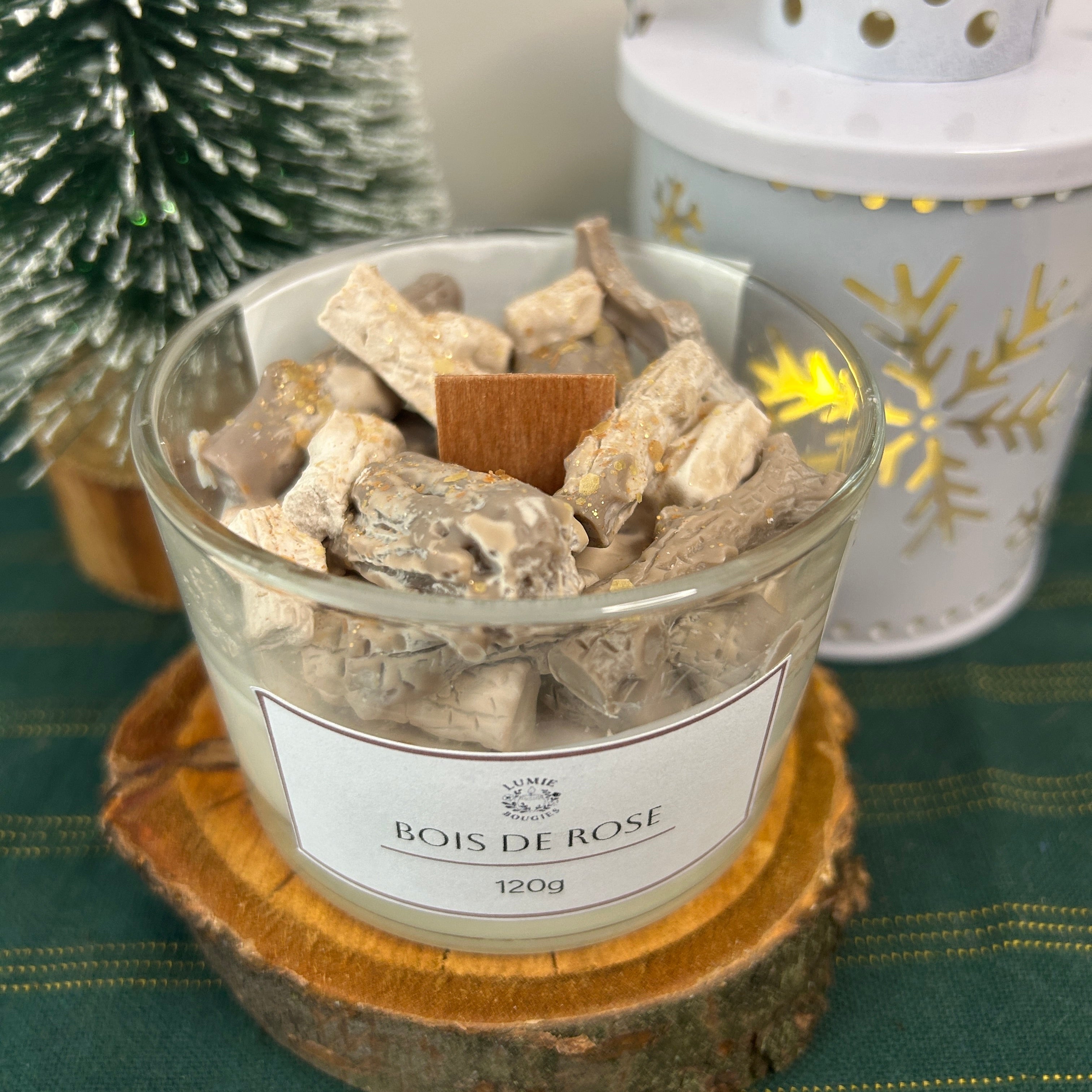 Bougie bois de rose - Taille S