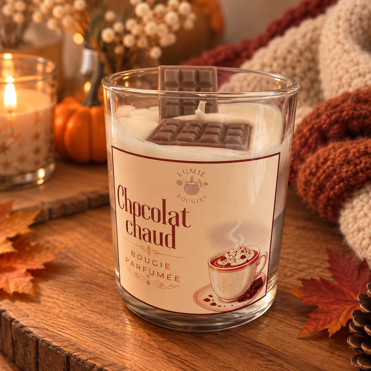 Bougie chocolat chaud