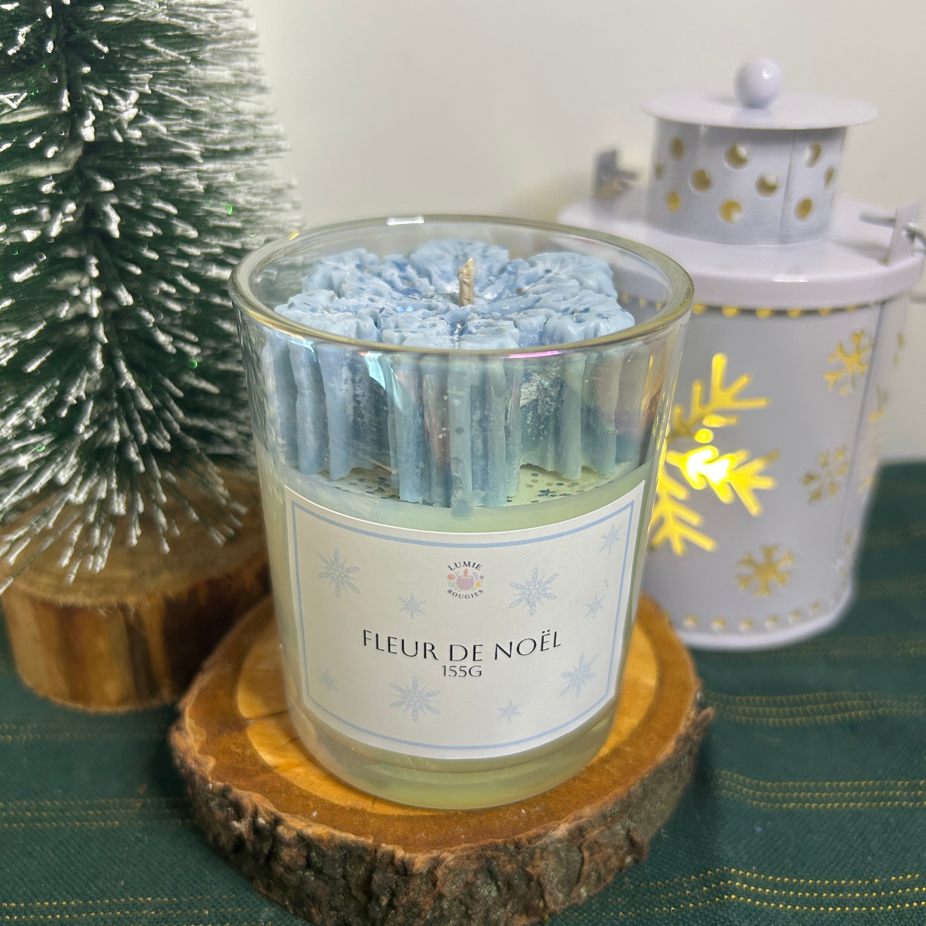Bougie fleur de Noël