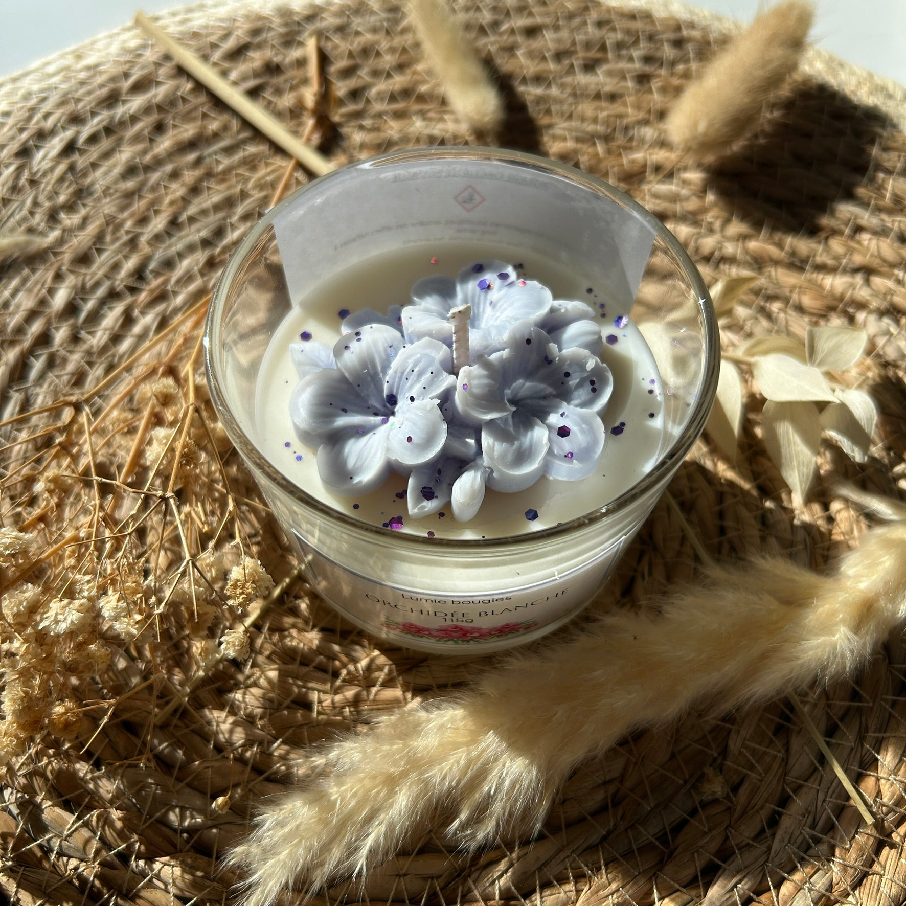 Bougie orchidée blanche