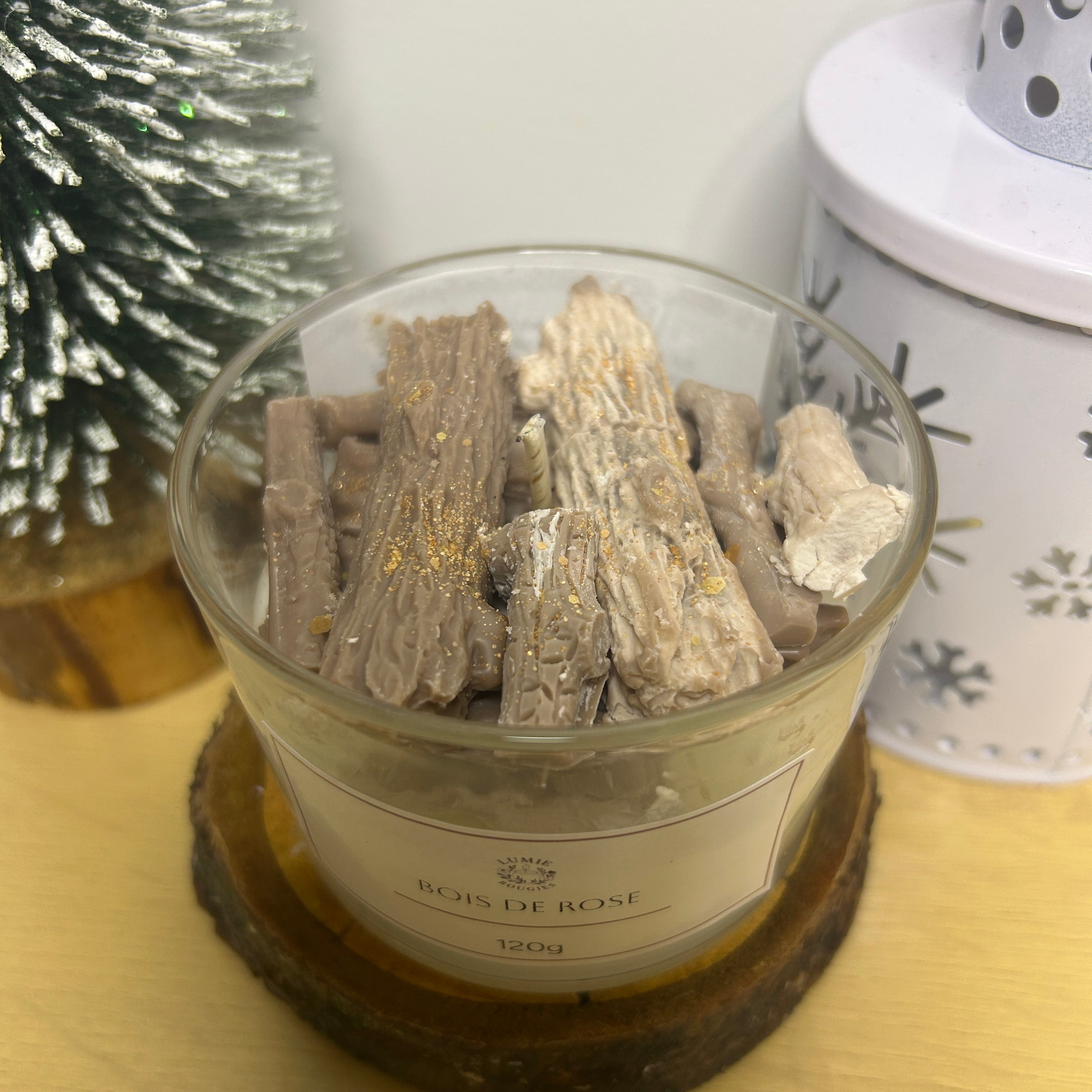 Bougie bois de rose - Taille S