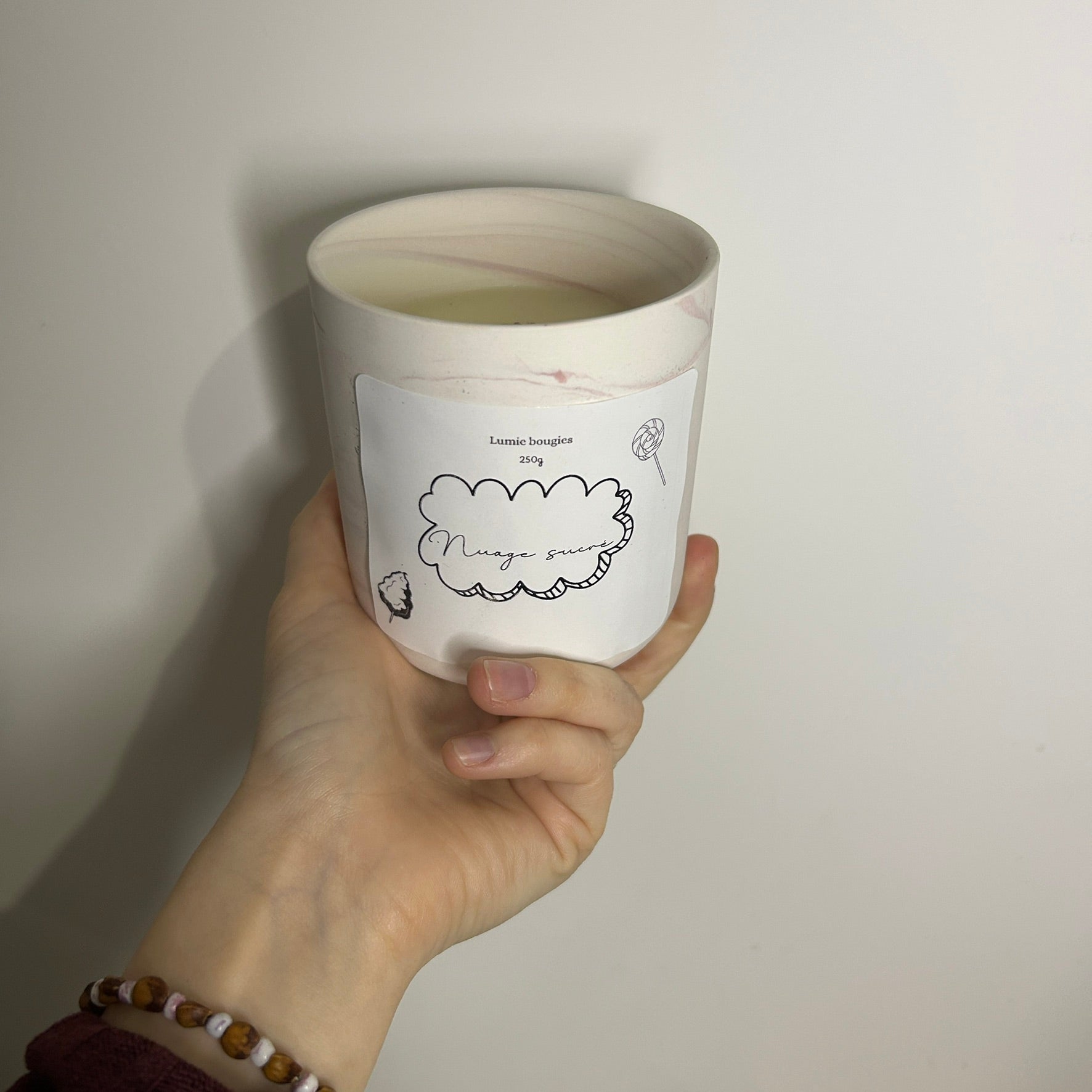 Bougie nuage sucré