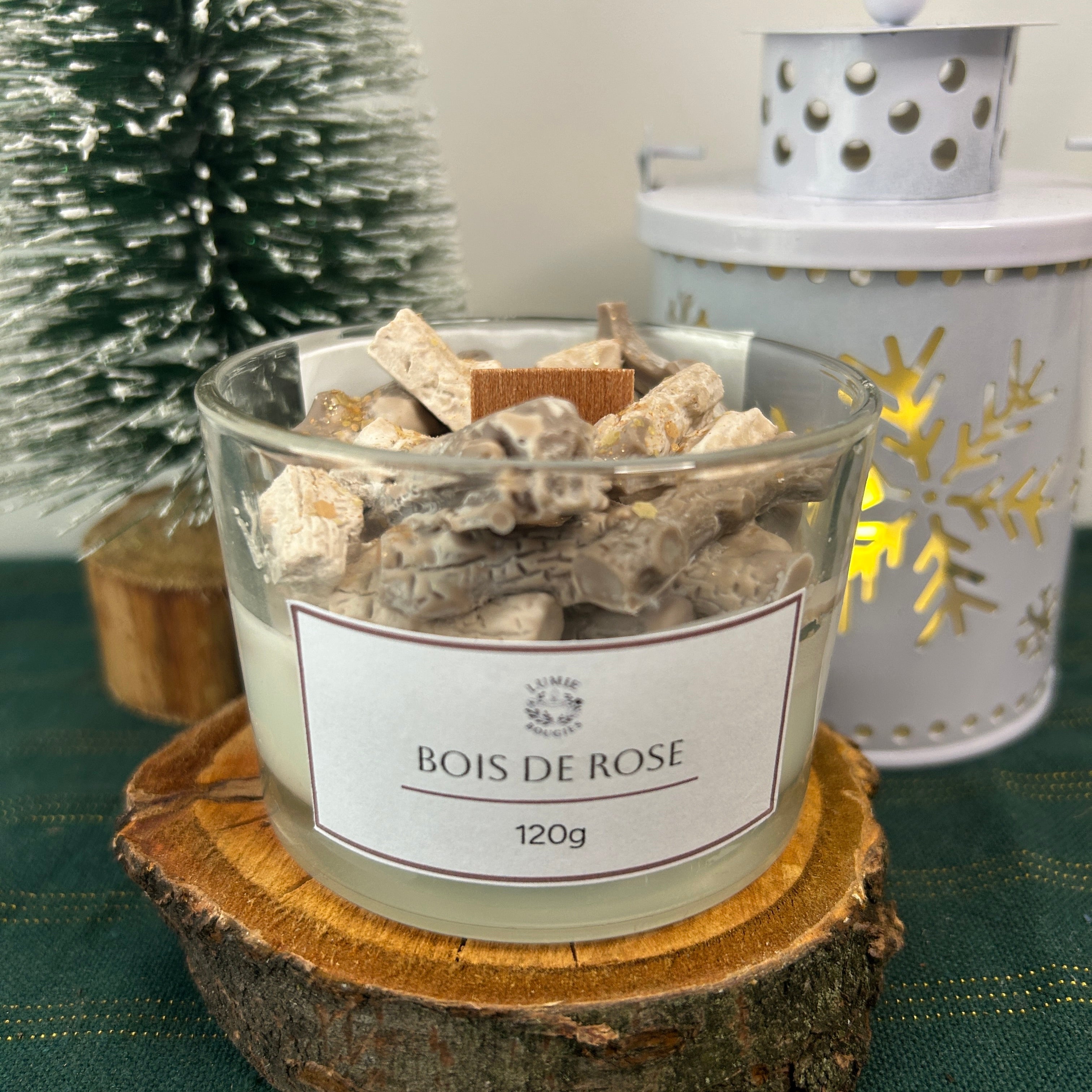 Bougie bois de rose - Taille S