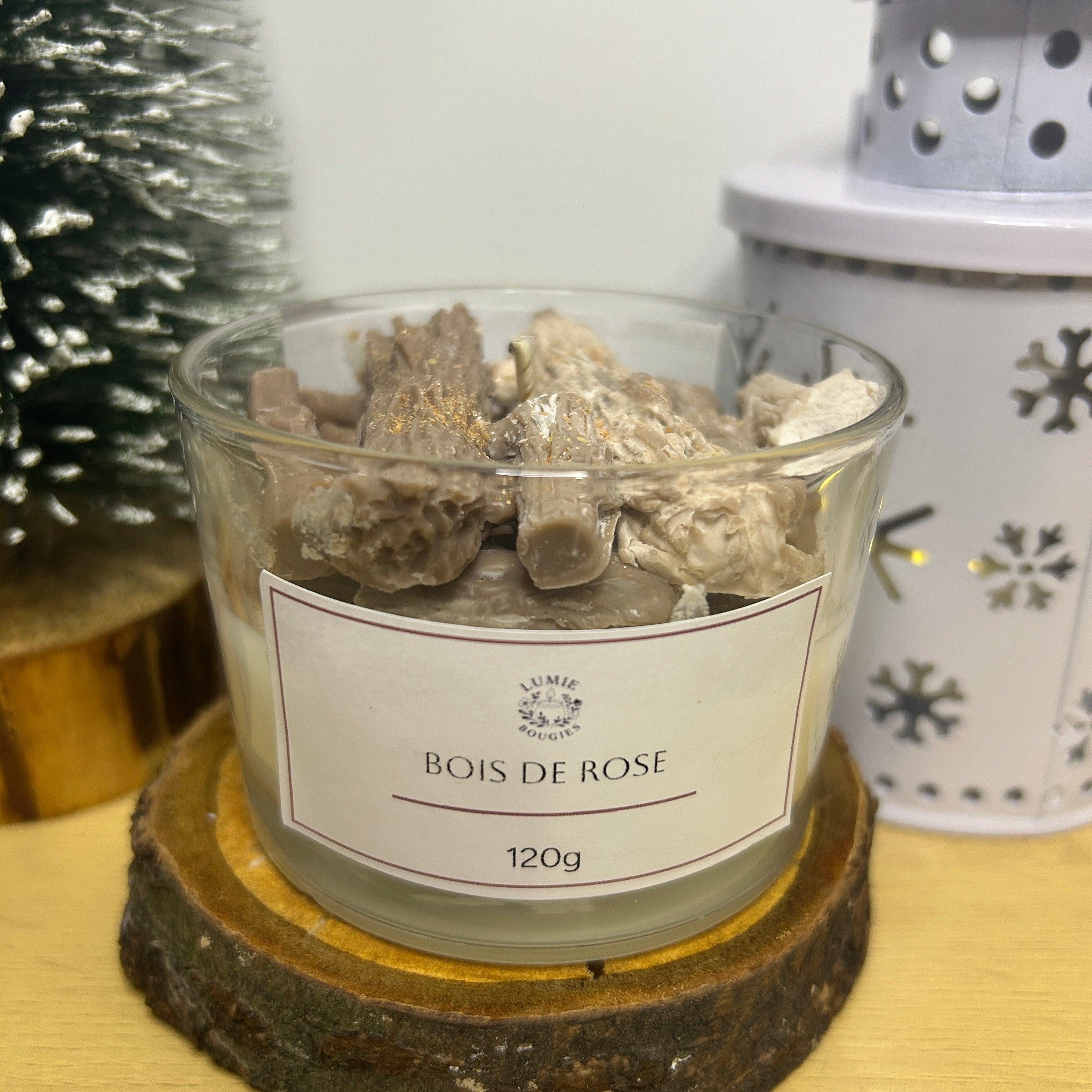 Bougie bois de rose - Taille S