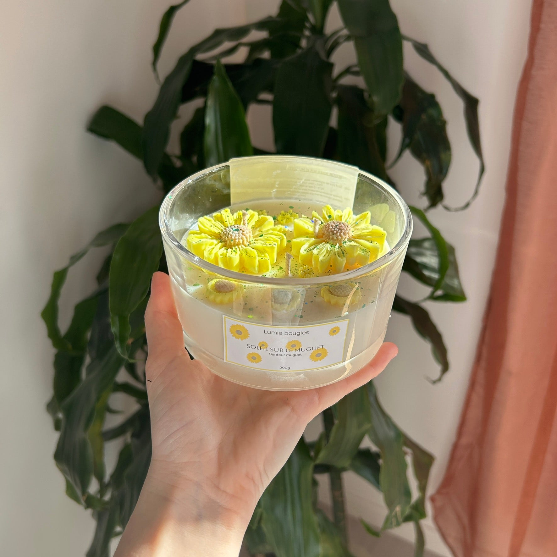 Bougie soleil sur le muguet imparfaite (prototype)