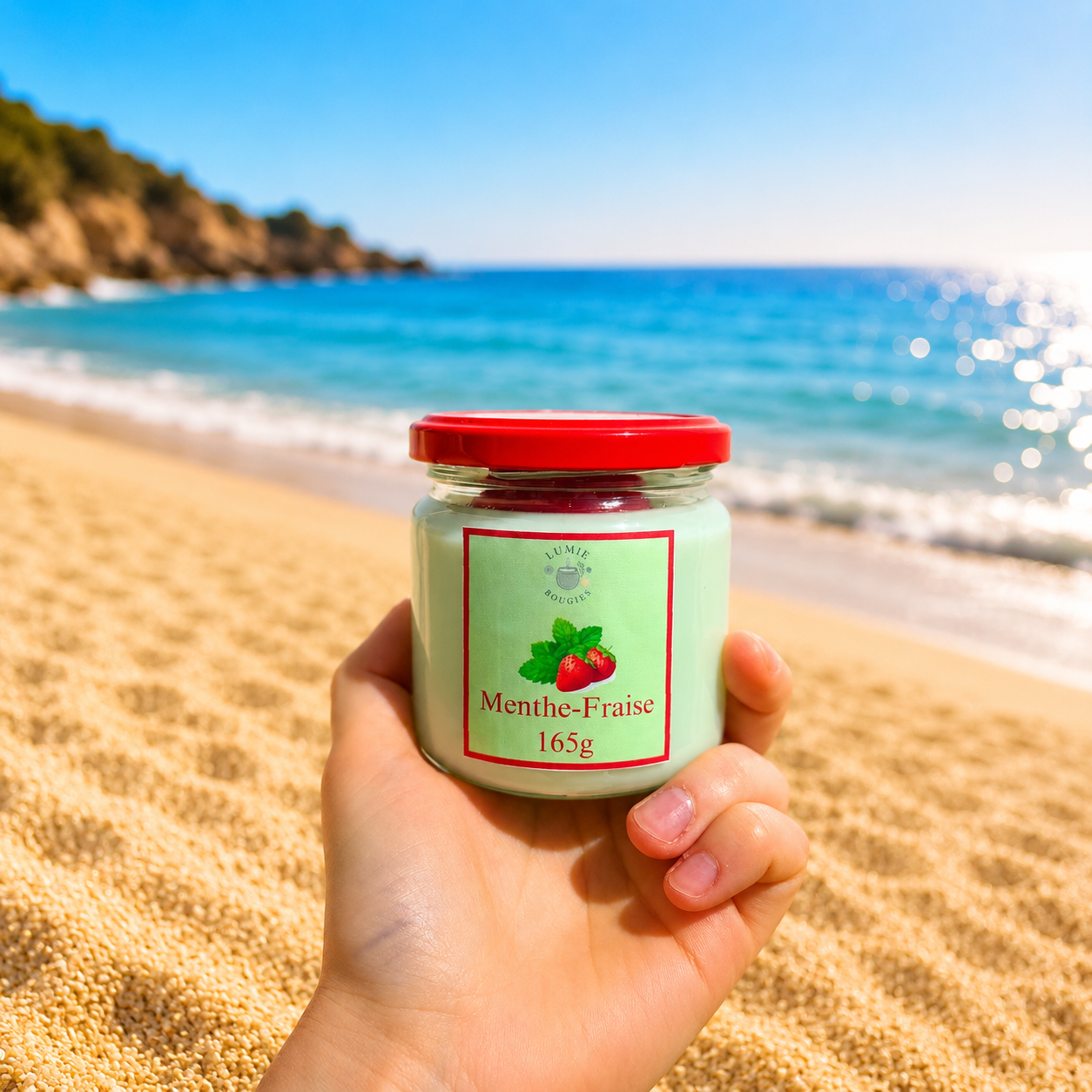 Bougie menthe-fraise