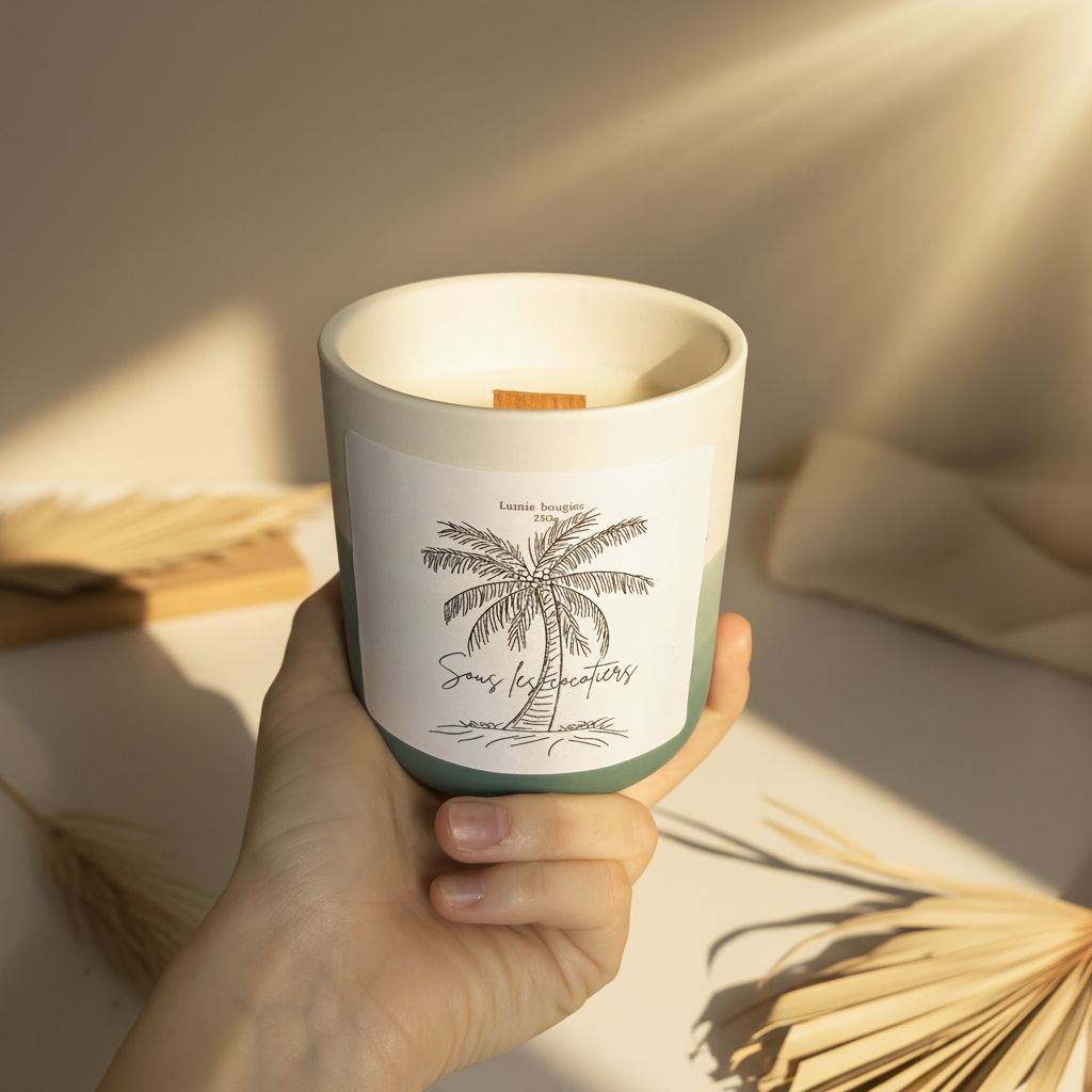 Bougie noix de coco