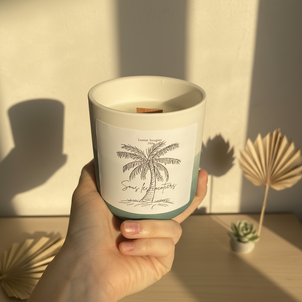 Bougie noix de coco