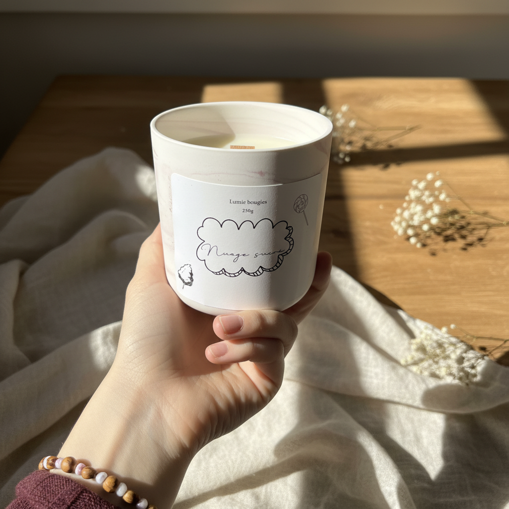 Bougie nuage sucré
