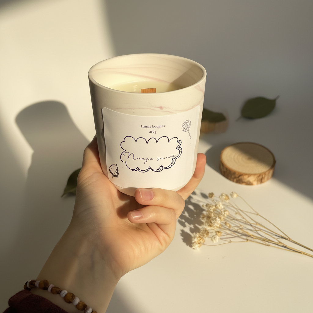 Bougie nuage sucré